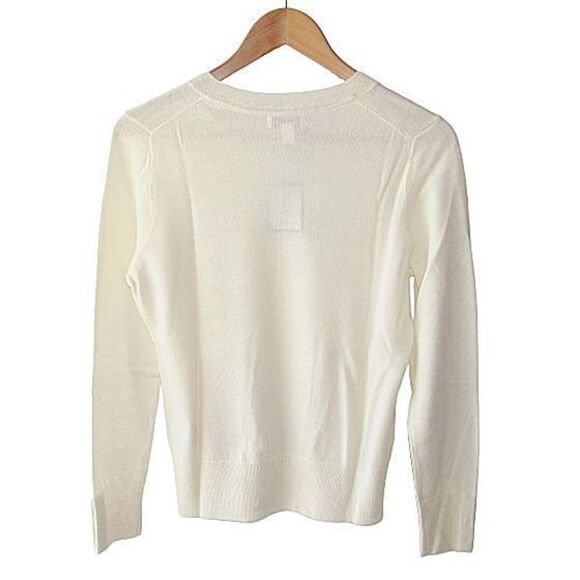 Charter Club V-Neck Button-Sleeve Sweater Cloud S - Picture 2 of 4